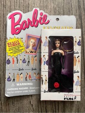 1995 Barbie Black Gown Keychain